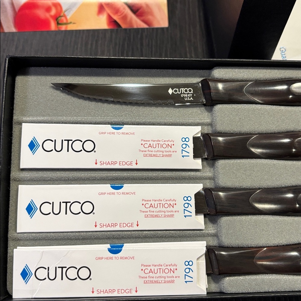CUTCO Set of 4 Serrated Stainless Steel Mini Trimmer American Made Knives NIB - Picture 6 of 6